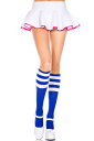 セクシー musiclegs ミュージックレッグス ライン入りハイソックス・ロイヤルブルーホワイト セクシーコスチューム