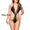 フロントクロスTバックワンピース水着・ブラック