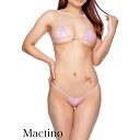 【BikinisTokyoオリジナル】Gストリングショーツマイクロビキニセット・ホログラムラメベビーピンク