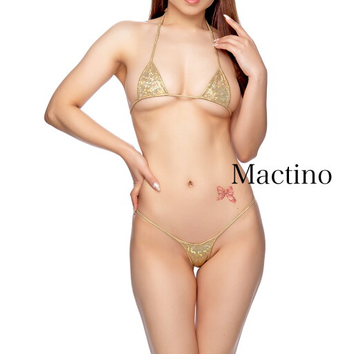 【BikinisTokyoオリジナル】Gストリングショーツマイクロビキニセット・ホログラムラメゴールド 【BikinisTokyoオリジナル】Gストリングショーツマイクロビキニセット・ホログラムラメゴールド
