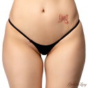 日本製 下着 Wet素材ローライズTバックショーツ・ブラック