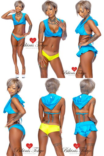 インポート ステージ衣装 フーディトップス・ブルー