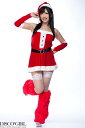セクシー コスプレ 過激 クリスマス ベルト&アームウォーマー付きサンタワンピ5点セット レディース セクシーコスチューム 【送料無料】