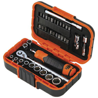 MAC TOOLS（マックツールズ） 38Pc. 1/4"ドライブ インチ マイクロ ツールセット (オレンジ) SM38PTO