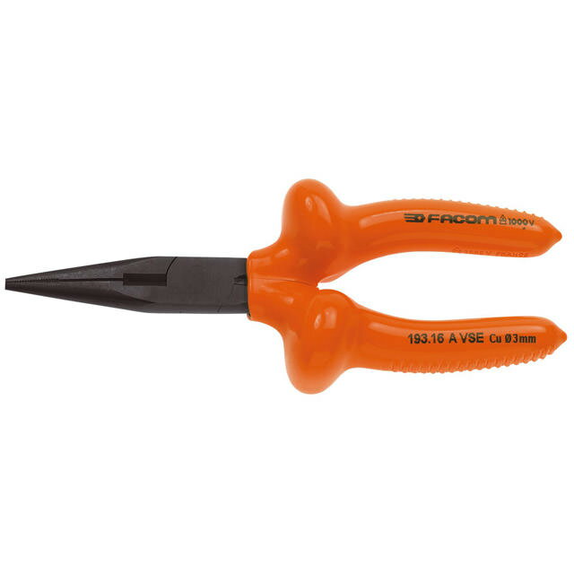 Large Cutter - FACOM（ファコム） 絶縁インシュレーテッド・ロングノーズプライヤー 193.16AVSE