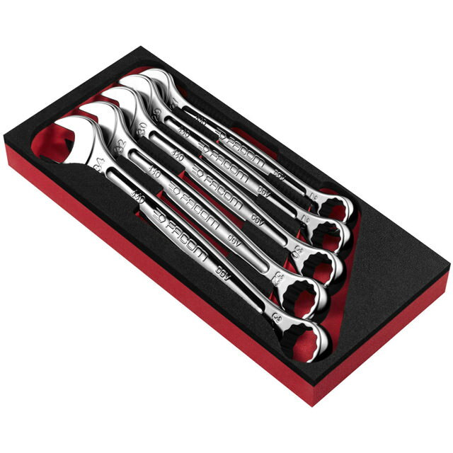 Rakuten - FACOM（ファコム） 7Pc. コンビネーションレンチ トレイセット 27-34mm MODM.440-2