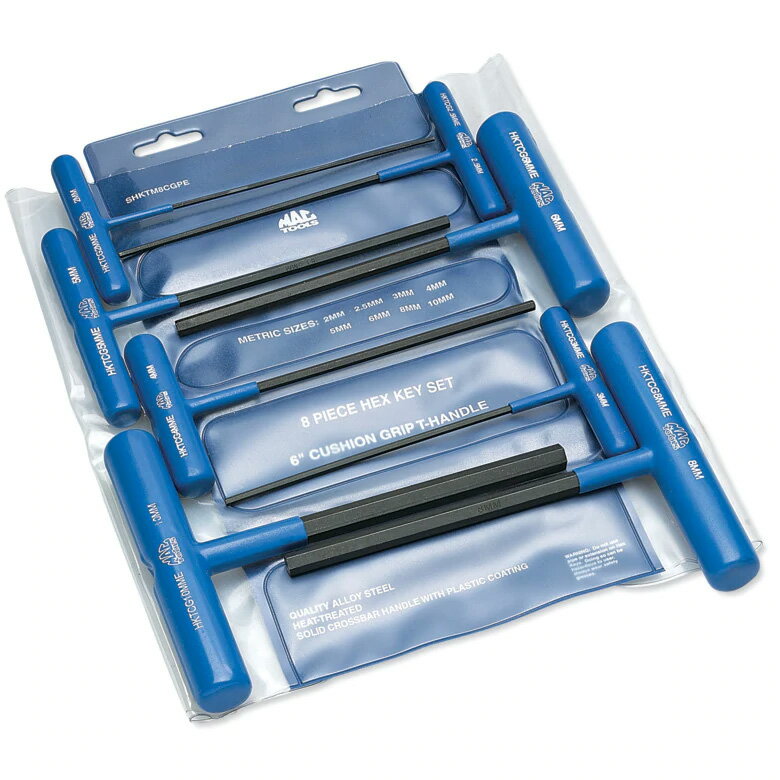 マックツールズ Tハンドル六角レンチセット 8Pc. SHKTM8CGPA