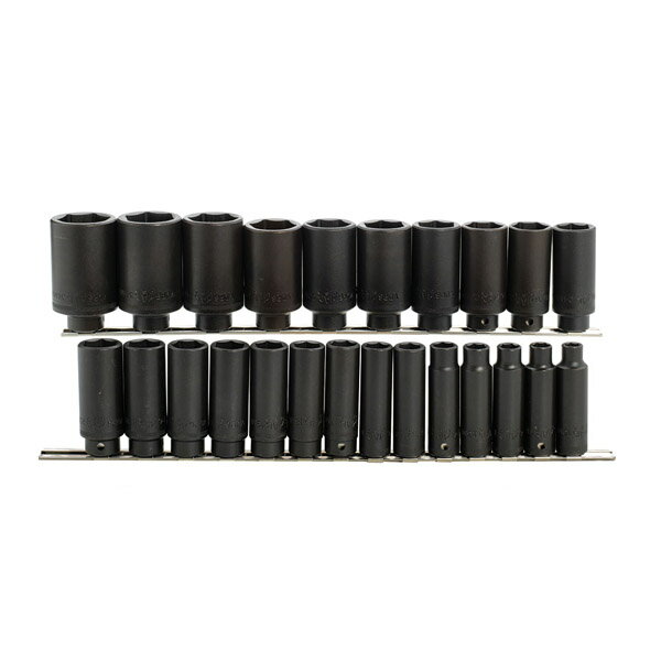 MAC TOOLS（マックツールズ） 24Pc. 1/2" ドライブ メトリック ディープ インパクト ソケット セット S..