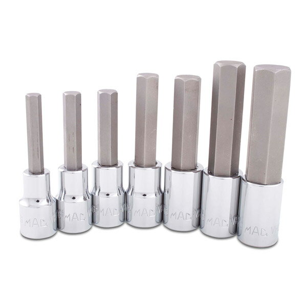 MAC TOOLS（マックツールズ） 7Pc. 1/2" Dr. インチ ヘックスドライバーセット SVH7PTA