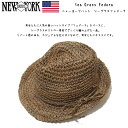 【NewYork Hat】ニューヨークハット/Sea Glass Fedora/シーグラスフェドーラ/【7016】/フェドラ/麦わら帽子/ストローハット/春夏/中折れ