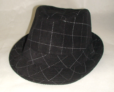 【SanDiegoHat】Men's Checked Corduroy Fedora