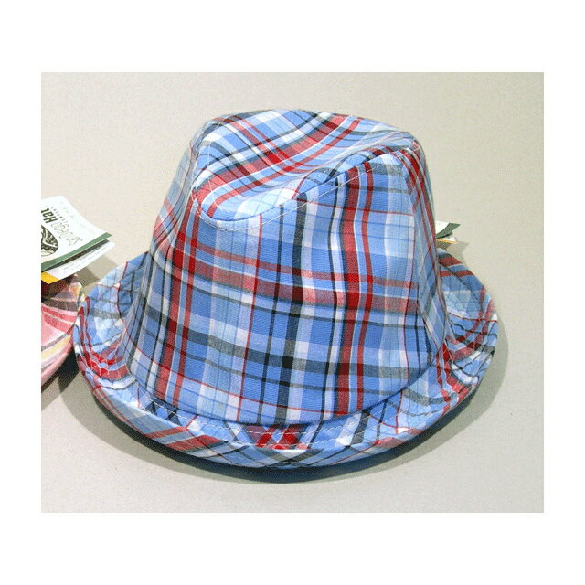 キッズ帽子・格子柄中折れハット【SanDiegoHat】Fedora