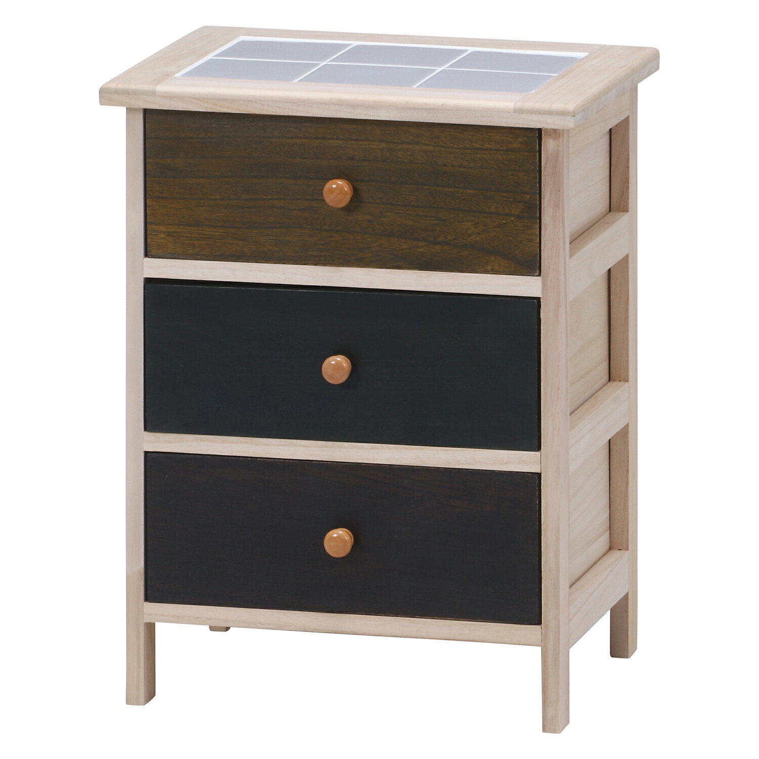 桐製 マルチカラフル3段ボックス シンクエ 2