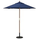 木製パラソル 210cm ネイビー 210NV