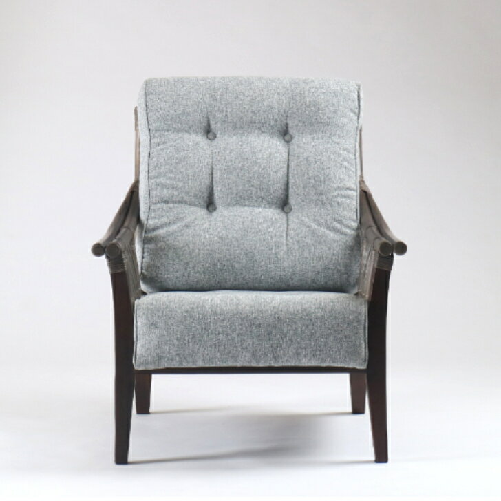 Kazama 籐 節電 ラタン ラタンソファ 籐ソファ ソファ ラブソファ 1Pソファ 1人掛け コンパクト アジアン 籐家具 シンプル シック 自然素材 ラタン回転椅子 ラタン椅子 籐椅子 籐イス 籐いす イス いす サリオスハイバックアーム(GR)