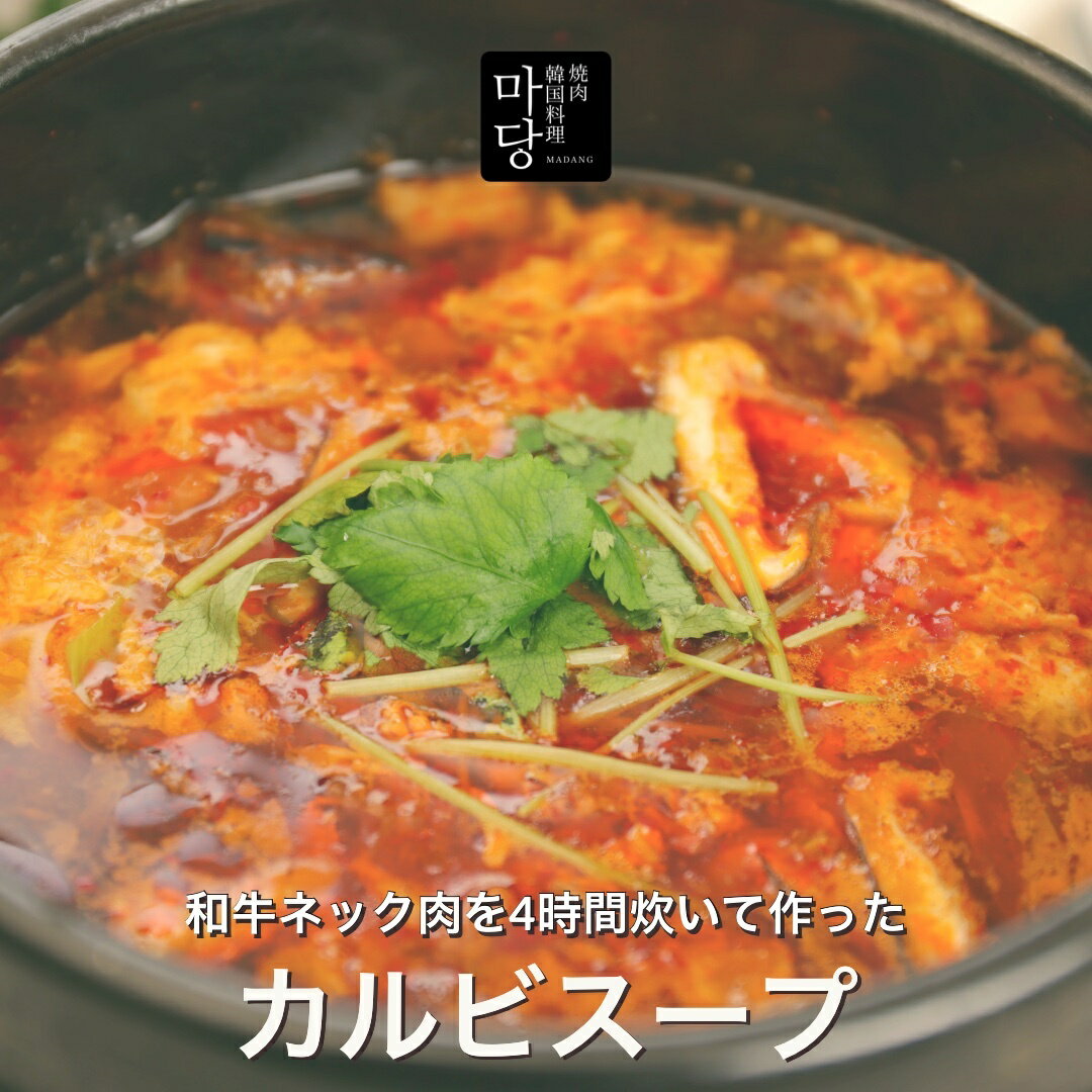 カルビスープ 500g 手作り 本格 韓国料理 ピリ辛 国産牛肉使用 コトコト煮込んだ ゴロゴロお肉 美味しい コクのある …