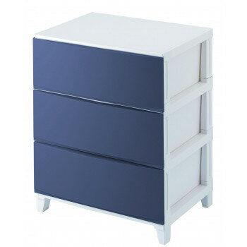 ルームス　シェード　ワイド　3段チェスト　(組立式)　RSD-S543　SNV・サンドネイビー 送料無料 クーポン 配布中 メーカー直送 代引き・期日指定・ギフト包装・注文後のキャンセル・返品不可 欠品の場合、納品遅れやキャンセルが発生します