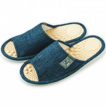 やわらか突起の健康スリッパ　L　ネイビーレディース ギフト リモートワーク 送料無料 メーカー直送 代引き・期日指定・ギフト包装・注文後のキャンセル・返品不可 納品遅れやキャンセルが発生