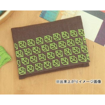 オリムパス 刺し子キット　一目刺しのティッシュケース　リーフ SK-302 送料無料 メーカー直送 代引き・期日指定・ギフト包装・注文後のキャンセル・返品不可 納品遅れやキャンセルが発生
