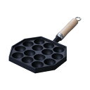 岩鋳 南部鉄器 たこ焼14穴(木柄付) IH対応 90033 送料無料 クーポン 配布中 メーカー直送 代引き・期日指定・ギフト包装・注文後のキャンセル・返品不...