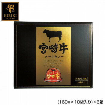 宮崎牛ビーフカレー (160g×10袋入り)×6箱 送料無料 クーポン 配布中 メーカー直送 代引き・期日指定・ギフト包装・注文後のキャンセル・返品不可 欠品の場合、納品遅れやキャンセルが発生します