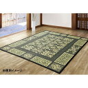 緑茶染め い草アクセントラグ ガイア 約191×250cm ネイビー TSN340368 送料無料 クーポン 配布中 メーカー直送 代引き・期日指定・ギフト包装・注文後のキャンセル・返品不可 欠品の場合、納品遅れやキャンセルが発生します