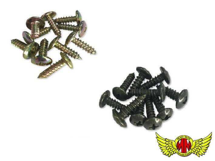 【メール便送料無料!!】丸皿 タッピングネジ (鉄/クロメート) 4mm×16mm 10本入り