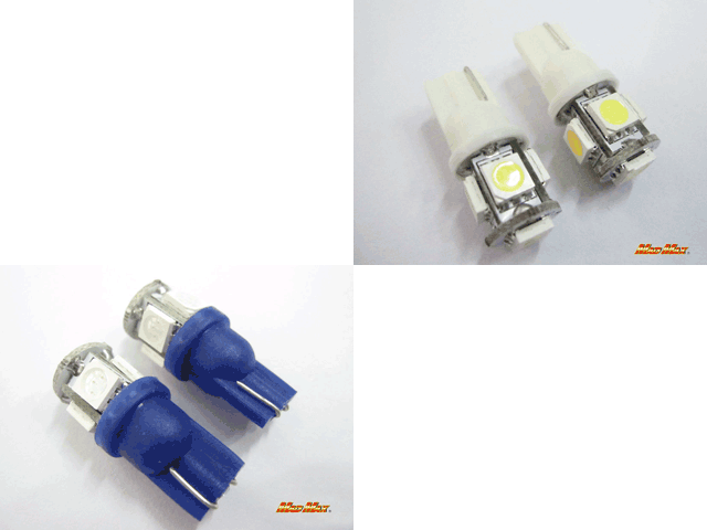 �ڥ᡼��������̵��!!�ۡ�LEDT10�����å���3chipSMD5Ϣ�֥롼/�ۥ磻��2��SET12V/24V