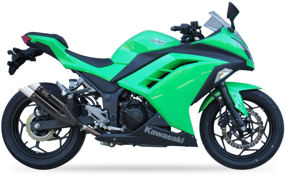 【送料無料!!】IXIL(イクシル)KAWASAKI NINJA 250-300 R ´13 SLIP ON L3XB-デュアル ラウンドタイプ ニンジャ、スリップオン、EX250K、GPZ、サイレンサー、マフラー