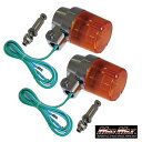 【送料無料!!】汎用 丸型 ヨーロピアンウインカー オレンジ 取付ステー付 2個SETカワサキ ホンダ ヤマハ スズキ kawasaki honda yamah...