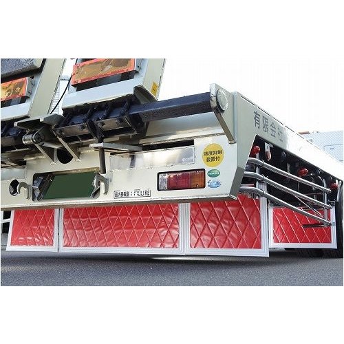 【送料無料!!】NEW泥除け[絆] 横810×縦450 レッド泥よけ トラック用品 デコトラ 軽トラ 大型トラック ドレスアップ 2tトラック 4tトラック カスタム 日野 いすゞ UD ふそう スズキ ダイハツ トヨタ トラック汎用 日本製 国産 セミトラクター 除雪車
