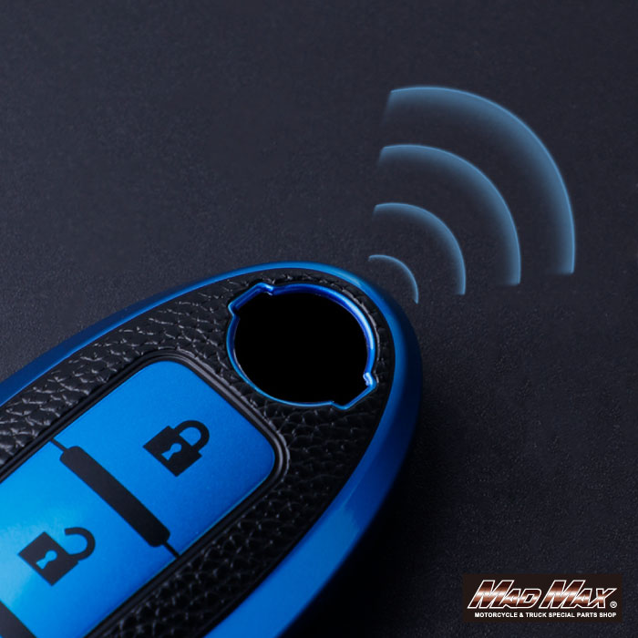 【メール便送料無料】日産専用 レザー調 TYPE A 3ボタン式 TPUソフト スマートキーケース 各色エクストレイル ノート マーチ ジューク キューブ ティーダ フーガ スカイライン シーマ シルフィ ティアナ キャラバン サファリ デュアリス ラティオ ステージア NISSAN