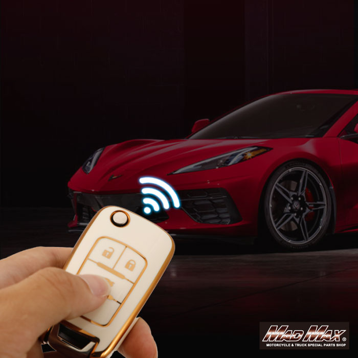 【メール便送料無料!!】シボレー専用 ゴールドライン TYPE A 4ボタン式 TPUソフト スマートキーケース 各色カマロ クルーズ マリブ ss ソニック スパーク ボルト セイル トラックス ロヴァ クルーズ マリブ 父の日 母の日 プレゼント クリスマス CHEVROLET
