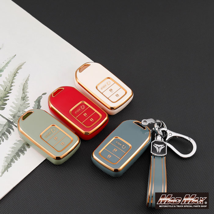 楽天スーパーSALE!!【メール便送料無料!!】ホンダ ゴールドライン TYPE A 3ボタン式(HOLD) TPUソフト スマートキーケース 各色ヴェゼル オデッセイ ジェイド シビック タイプR シャトル フィット Fit インサイト フリード アコード レジェンド CR-V HONDA