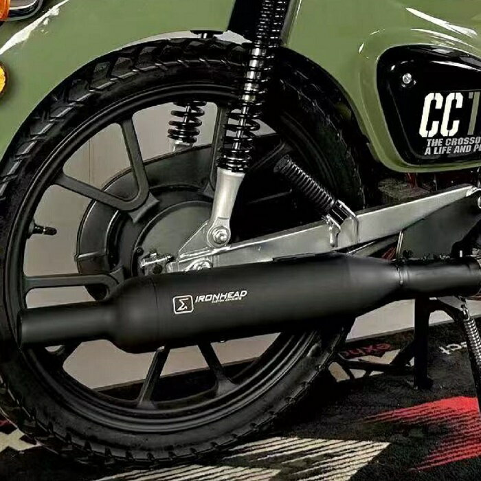 お買い物マラソンSALE!!【送料無料!!】IRONHEAD HONDA CROSS CUB 110 2023 フルエキ マフラー HC1B ラウンドマットイノックスイクシル フルエキ マフラー バッフル エキゾースト 消音器 サイレンサー アイアンヘッド カブ クロスカブ