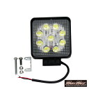 【送料無料!!】LEDワークライト/作業灯 【角型27W】 高輝度LED9個 12/24V兼用