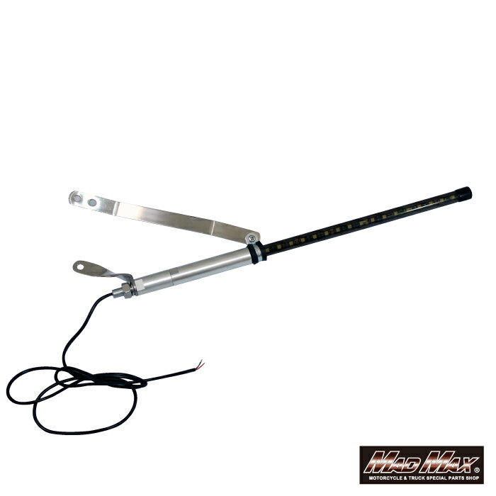 【送料無料!!】オートバイ用 旗棒黒 LED(ホワイト・レッド・ブルー)発光 フラッグポール 500mm旧車 エイプ モンキー シャリー ダックス CBX JADE CB400 CB750 バリオス ゼファー ZRX Z400 GPZ Z750 Z1 Z2 GS400 GT380 XJR のぼり旗 ノボリ 国旗 イルミネーション
