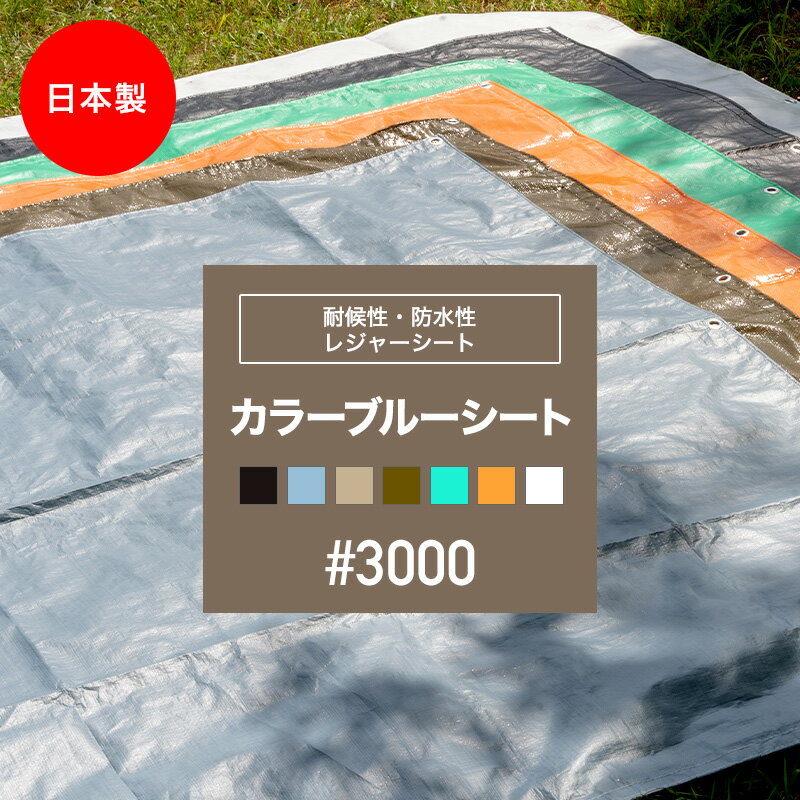 [クーポン利用で10％OFF×15日限定]ブルーシート 厚手 防水 カラー ホワイト 防水 黒 白 カラーブルーシート おしゃれ ブラック ベージュ カーキ 色 1.8×1.8m #3000 防災グッズ レジャーシート ござ バーベキュー 雨よけ 埃よけ 養生シート 日本製 FT JQ