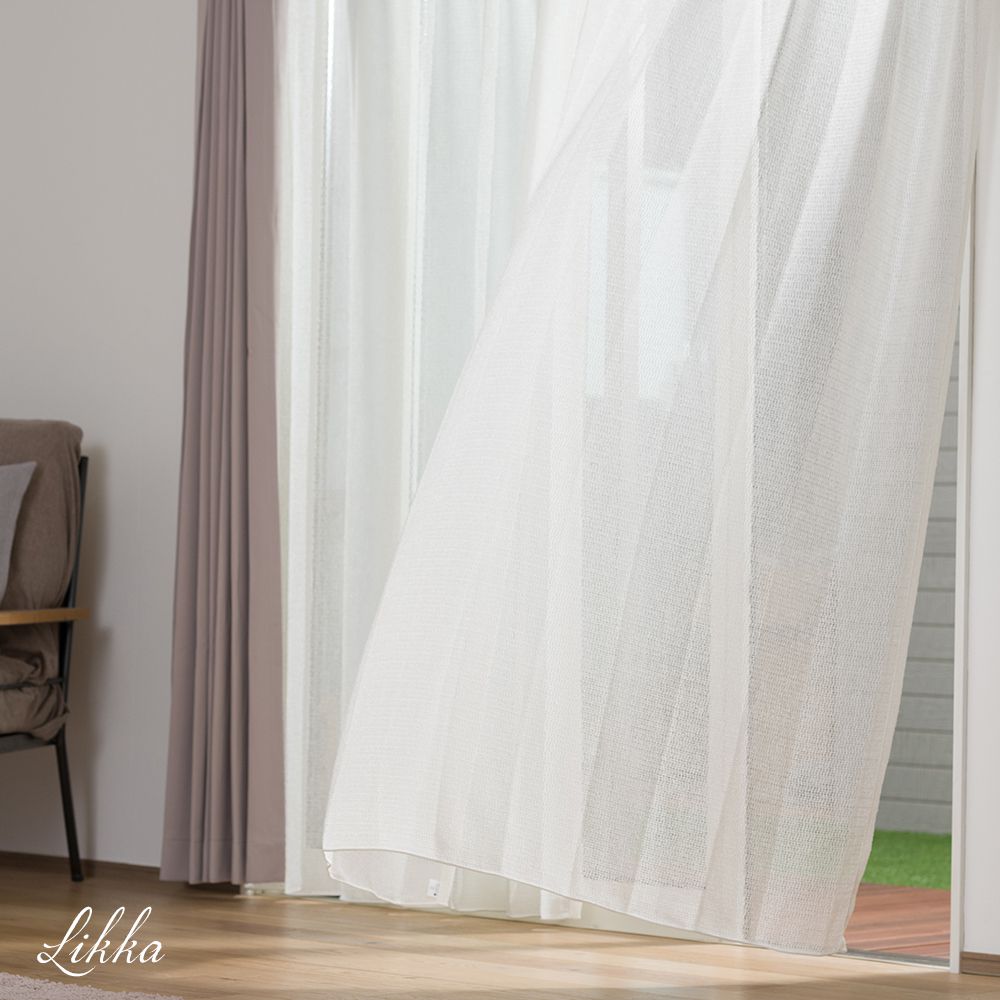 [1,000円OFFクーポン対象商品]レースカーテン 透け感のあるレース おしゃれ 幅継ぎなし 生地横取り 継ぎ目なし TS836 リッカ サイズオーダー 幅～300 丈～270cm 1枚 OKC