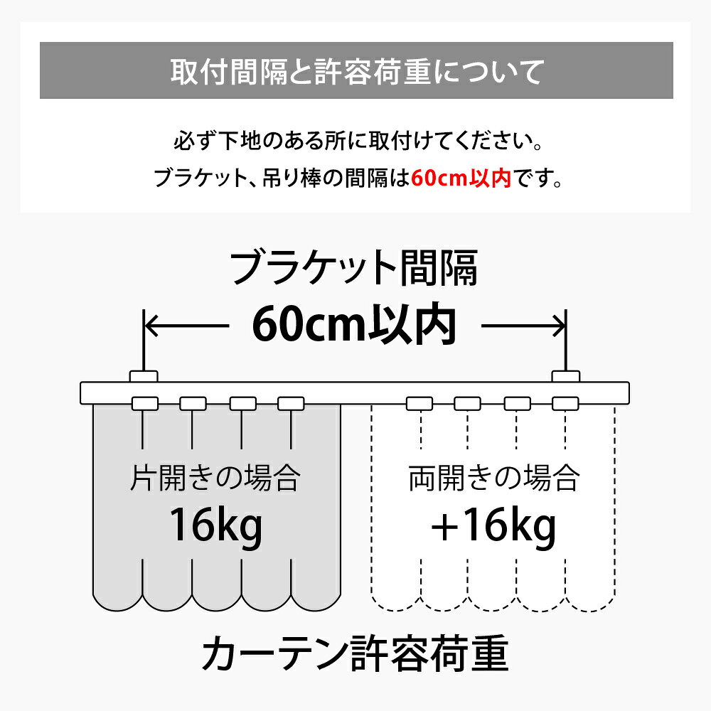 [全品10％OFF×15日限定クーポン+P10倍15日20時〜4H]中量用カーテンレール コントラ...