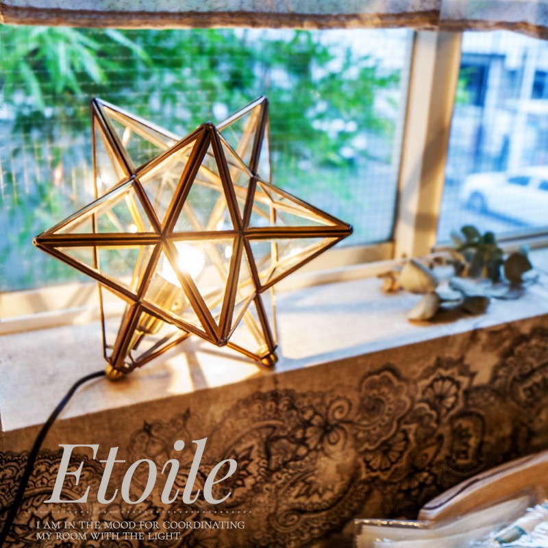 [全品10%OFF×25日限定クーポン]照明 LED おしゃれ テーブルランプ テーブルライト Etoile エトワール 置き型 置型 白熱電球付き 星 ガラス 真鍮 E17 40W かわいい カフェ DI CLASSE ディークラッセ CSZのサムネイル