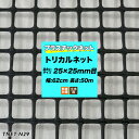 [全品10％OFF×15日限定クーポン＋P10倍20時～4H]プラスチックネット トリカルネット N-29 黒 目合い25×25mm/62cm×50m巻 網 園芸 ガーデンネット 落下防止 階段 吹き抜け 獣害防止 ディスプレイネット イルミネーションネット 土木 鳥よけ 網 ネット 販売 友安製作所 JQ