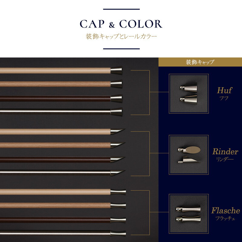 [全品11％OFF×3/1限定クーポン]カーテンレール アイアンレール ADIUM 専用 部材 キャップ プレミアム用 H-N-0