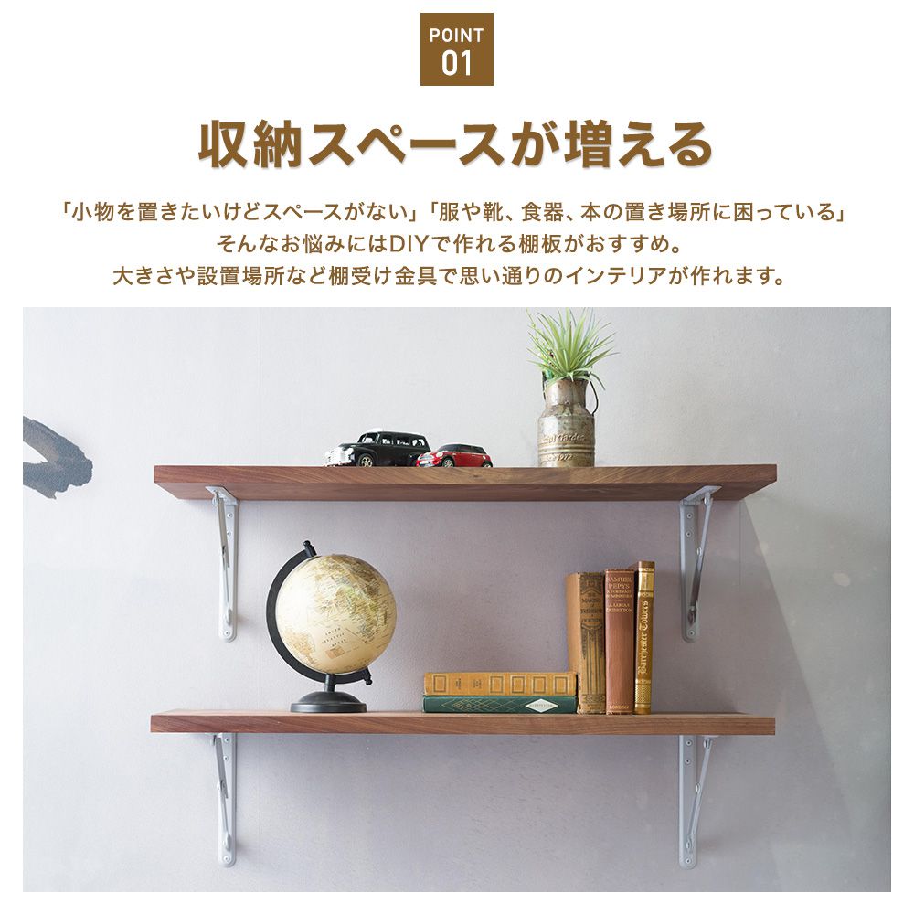 折りたたみ 棚受け金具 おしゃれ 棚受けブラケット アイアン DIY 壁掛け 飾り棚 ウォールシェルフ 壁付け棚 マットカラースマート棚受けブラケット S200mm 2個組 C-F-1 [3]