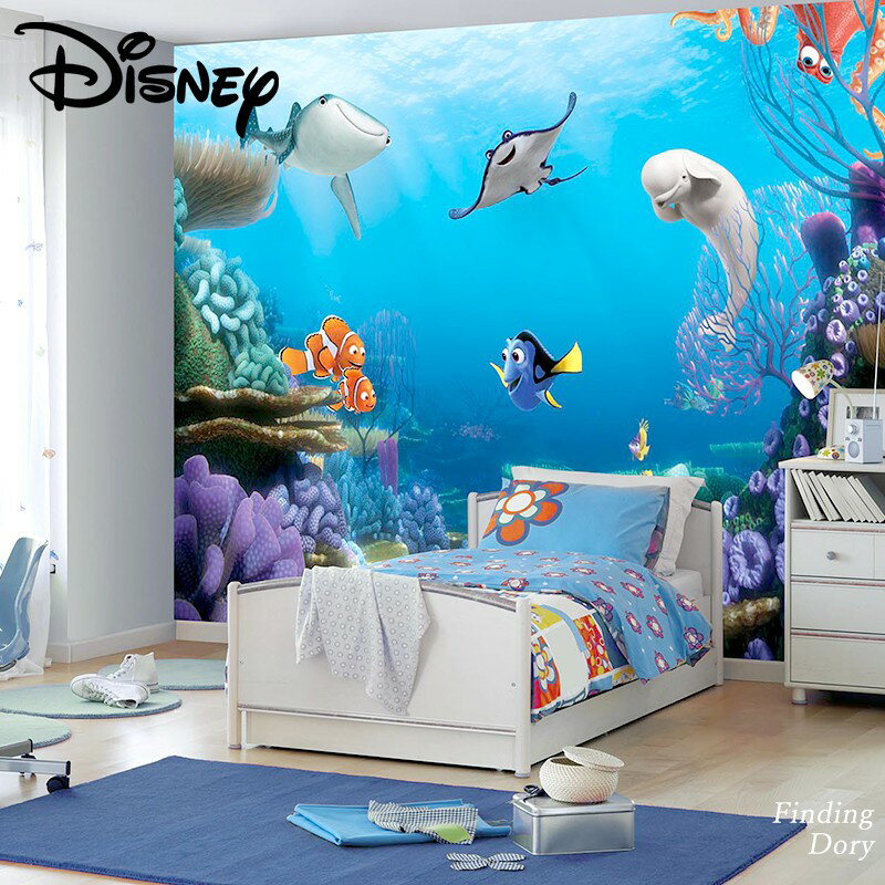[10％OFF×15日限定クーポン]壁紙 輸入壁紙 インポート壁紙 ディズニー DISNEY disney ニモ ドリー 粉のり付 紙 おしゃれ クロス 店舗 内装 撮影 ドイツ製 コマー [Finding Dory］8-497 友安製作所 CSZのサムネイル