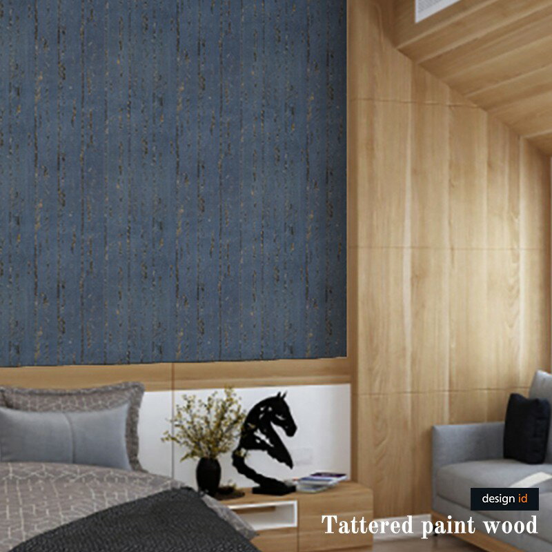 [全品P10倍×20日20時～4時間限定]輸入壁紙 壁紙 クロス おしゃれ アンティーク はがせる design id フリース レンガ アンティーク レトロ インダストリアルカルトナージュ diy 補修 店舗 内装 リビング トイレ 玄関 リフォーム 撮影用 1ロール タタードペイントウッド C-F-1