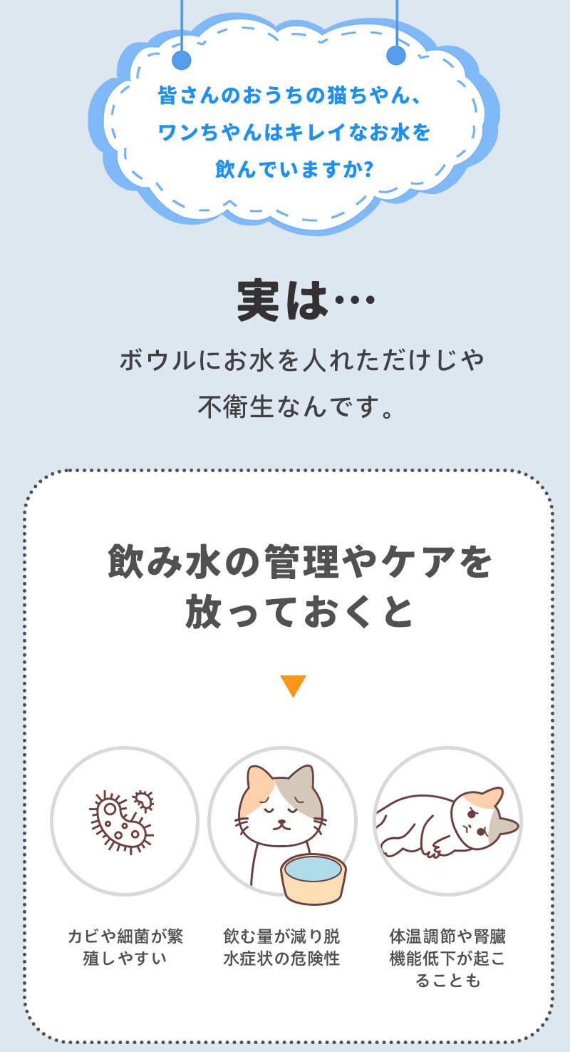 ★新品入荷★ペット用 自動給水器 充電式 猫 水飲み 猫 犬 水飲み器 オートセンター付き ペット給水器 猫 みずのみ 自動 取り外し 水分補給 脱水予防 透明 省エネ 静音 水量が見える 給水機 浄水器 コードレス お手入れ簡単 留守番 外出 旅行 清潔便利 madoka-ct-10000144 MADOKA クリエイティブタイム サンプル画像3