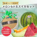 【父の日】 メロン 1玉 小玉スイカ 1玉 2個セット クール便 送料無料贈答 フルーツ 個 入り サイズ 日本産 国産 メロン すいか 西瓜 糖度 等級 品種 品質 おすすめ 農家 農園 産地 直送 直売 生産者 通販 果物 詰め合わせ 盛り合わせ フルーツセット お中元 父の日