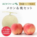 クール便 送料無料【まどかファーム特選セット】メロン 1玉 桃 2玉 セット1パック 個 サイズ 日本産 国産 メロン もも アールスメロン マスクメロン 農家 農園 産地 直送 直売 生産者 通販 果物 詰め合わせ 盛り合わせ フルーツセット 敬老の日