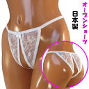 【レビュー特典】 レースハーフバックショーツ 穴あきパンティ 股割れパンティ クロッチレスパンティ セクシーショーツ レディース パンツ fany ファニィ 【F-66917】